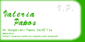 valeria papos business card